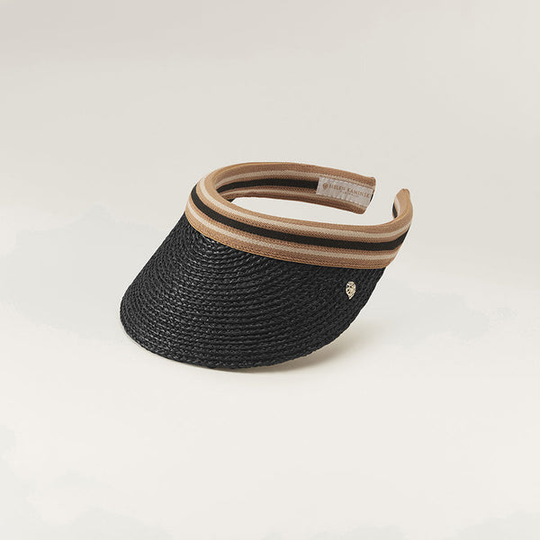 Buy Bianca 8 Stripe Visor - Charcoal Black - Helen Kaminski display picture 3