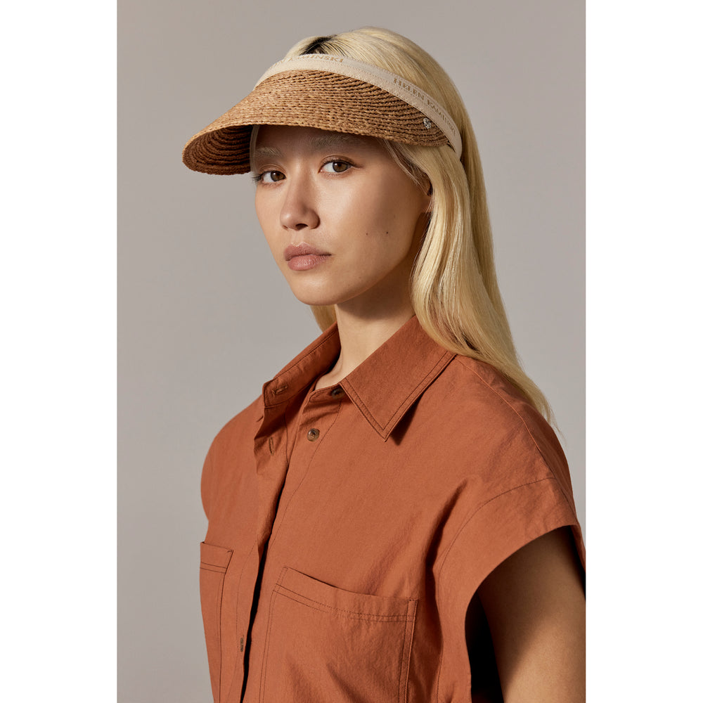 Buy Bianca 8 Logo Visor - Nougat Natural - Helen Kaminski