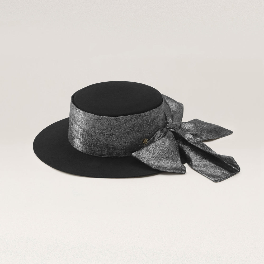 Buy Honor Conscious Wool Boater - Black - Helen Kaminski