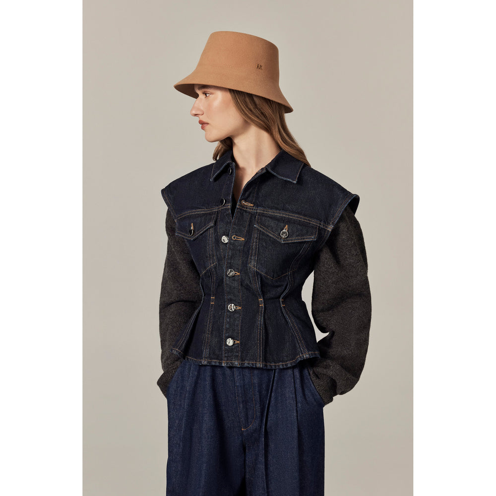 Buy Petra Conscious Wool Bucket - Camel - Helen Kaminski