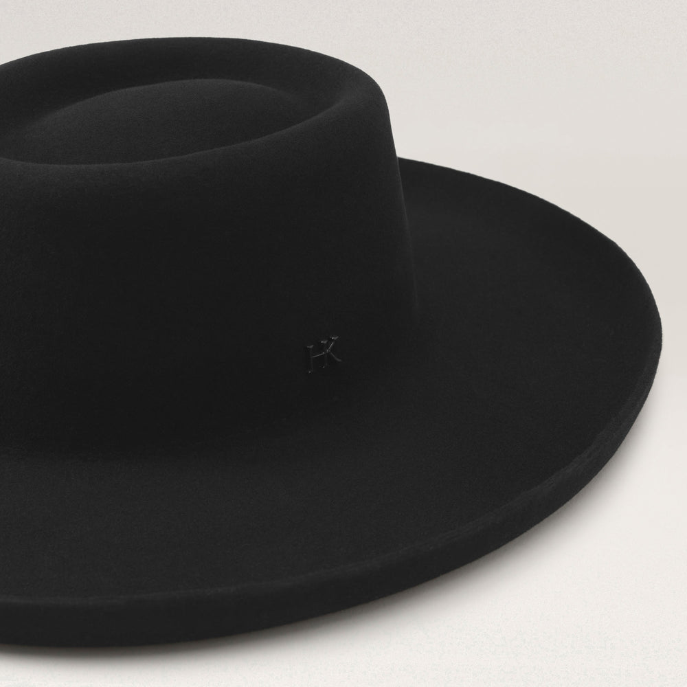 Buy Skylar Conscious Wool Boater - Black - Helen Kaminski