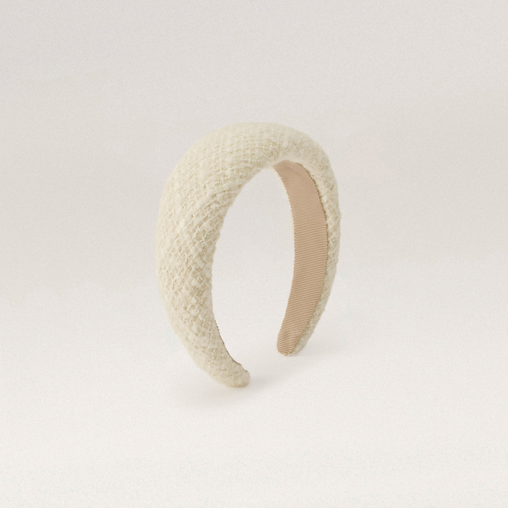 Shop the Sadie Wool Blend Padded Headband in Cream | Helen Kaminski
