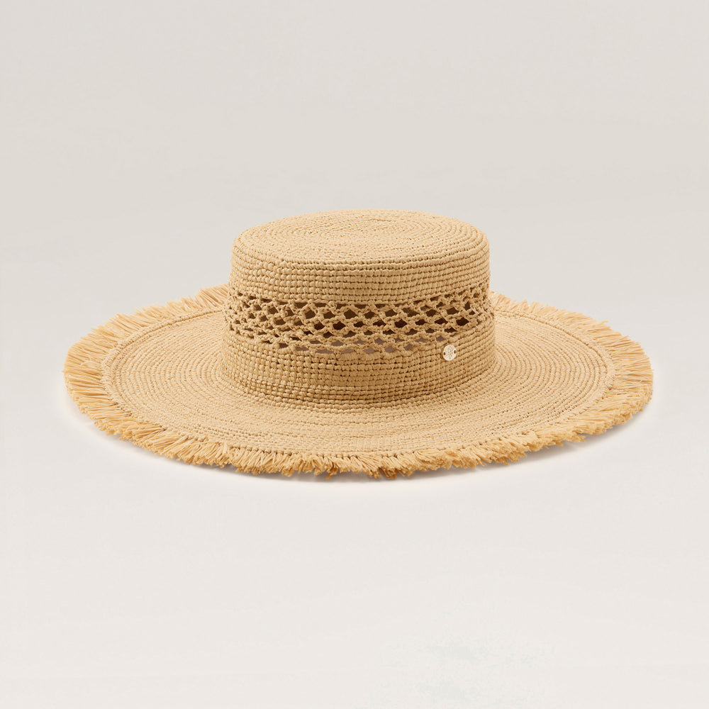 Ivy Raffia Boater Hat - Natural | Helen Kaminski US