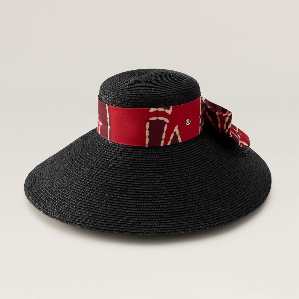 Keshini Raffia Sun Hat - Charcoal - Black Hat | Helen Kaminski US