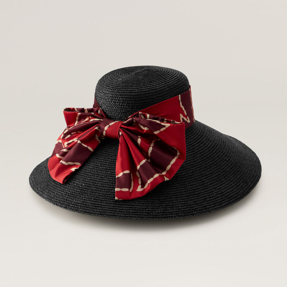 Keshini Raffia Sun Hat - Charcoal - Black Hat | Helen Kaminski US