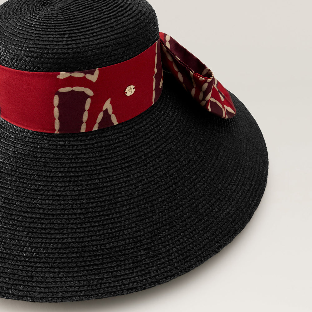 Keshini Raffia Sun Hat - Charcoal - Black Hat | Helen Kaminski US