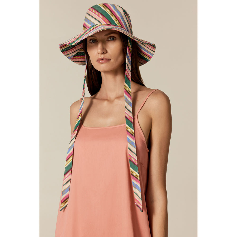 Kiyoma Cotton Stripe Bucket Hat - Stripe | Helen Kaminski US