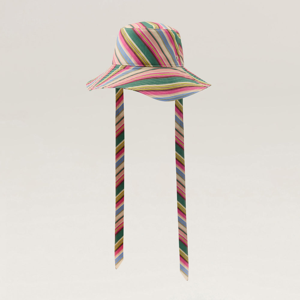 Kiyoma Cotton Stripe Bucket Hat - Stripe | Helen Kaminski US