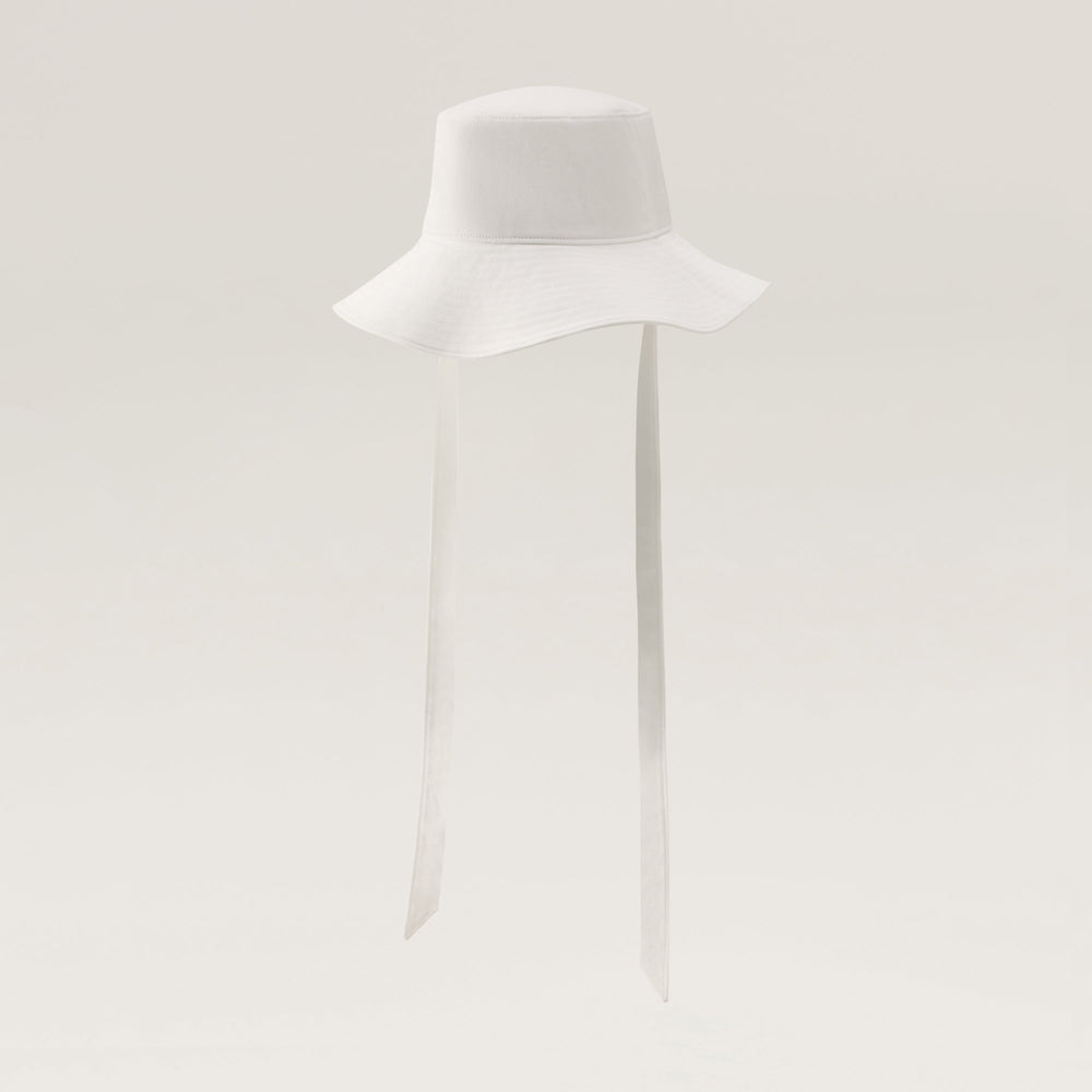 Kiyoma Organic Cotton Bucket Hat - White | Helen Kaminski US