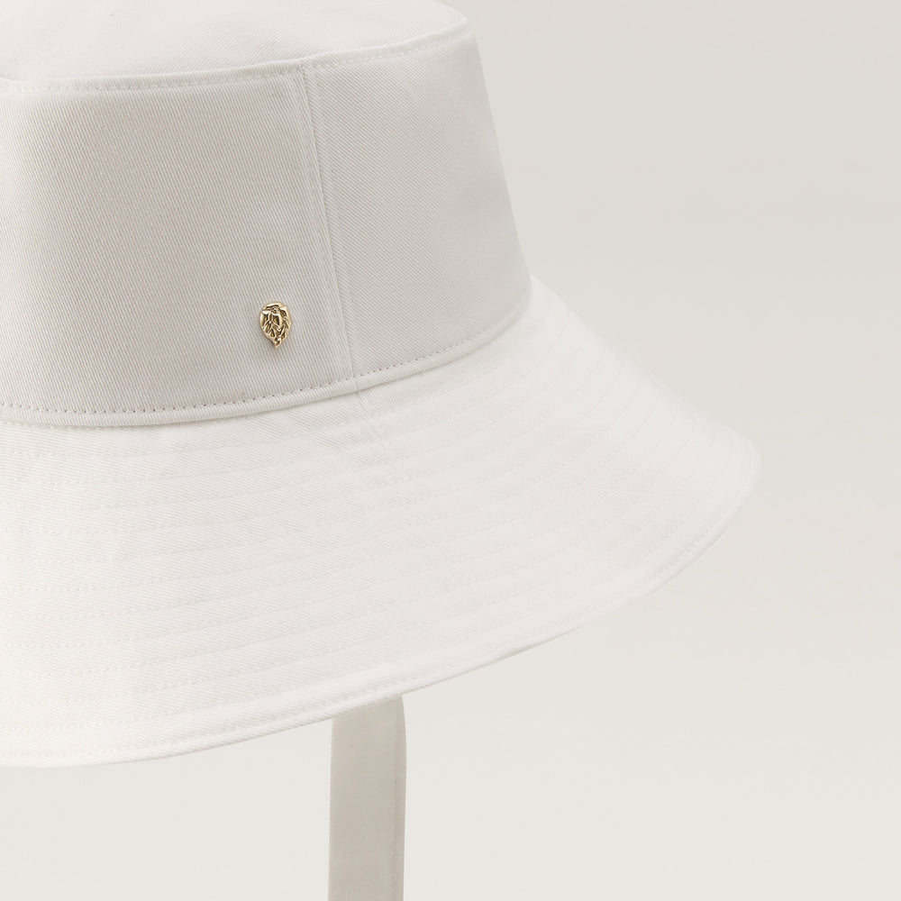 Kiyoma Organic Cotton Bucket Hat - White | Helen Kaminski US