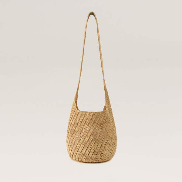 Lani Raffia Crochet Small Sac - Natural - Beige Bag | Helen