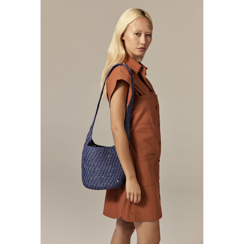 Lani Raffia Crochet Small Sac - Lapis - Blue Bag | Helen Kaminski US