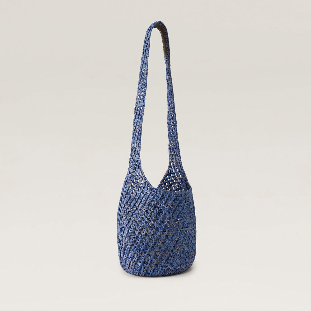 Lani Raffia Crochet Small Sac - Lapis - Blue Bag | Helen Kaminski US