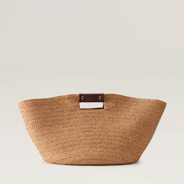 Leonor Foldable Tote - Nougat/Garnet - Large Tote Bag | Helen