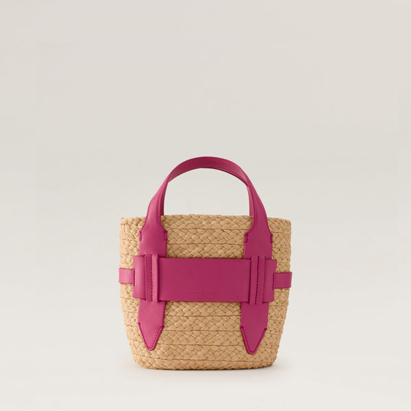 Lipari S Tote - Natural/Bright Pink - Mini Tote Bag | Helen