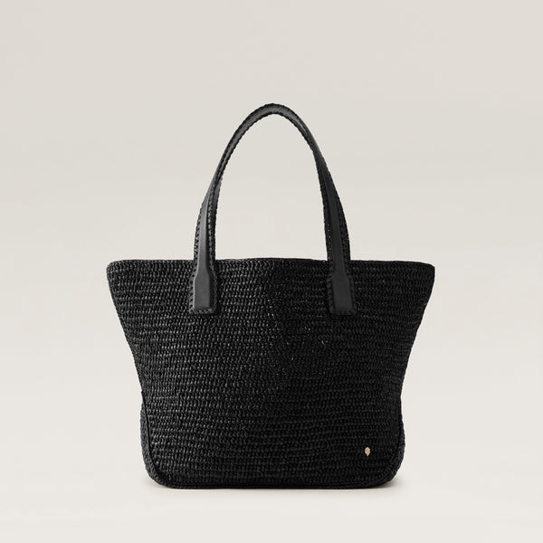 新品Helen Kaminski ラフィアバッグ Black Liyoni Raffia Crochet Tote - Charcoal/Black - Large Bag | Helen