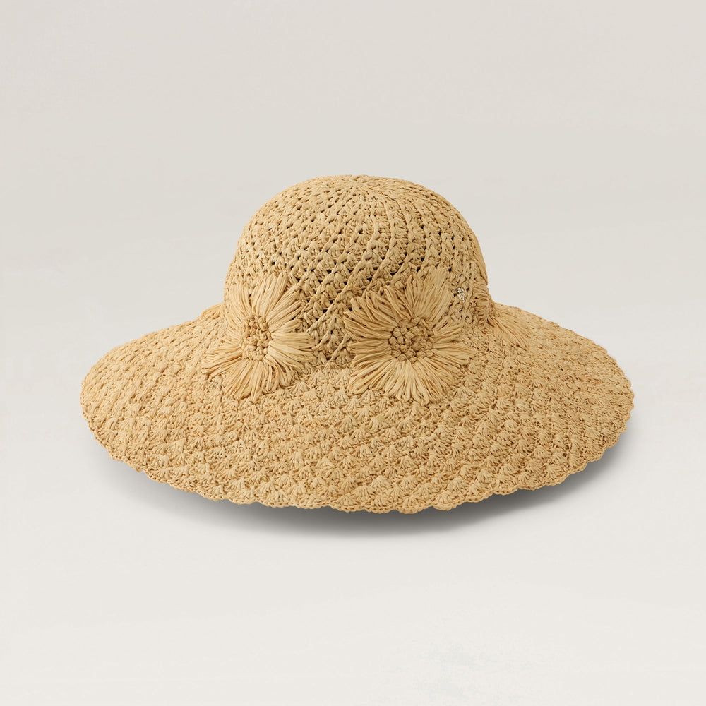 Nadia Raffia Crochet Sun Hat - Natural | Helen Kaminski US