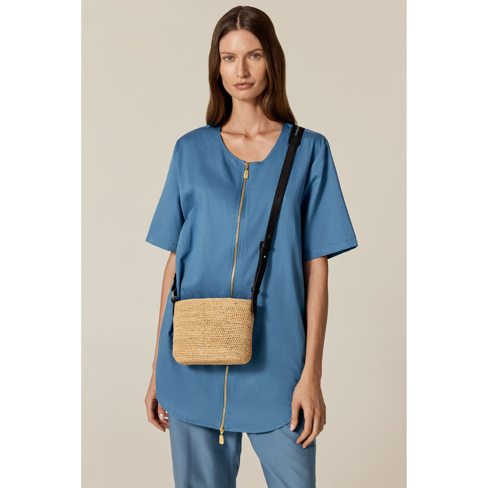 Nalin Raffia Crochet Crossbody Bag - Natural | Helen Kaminski US