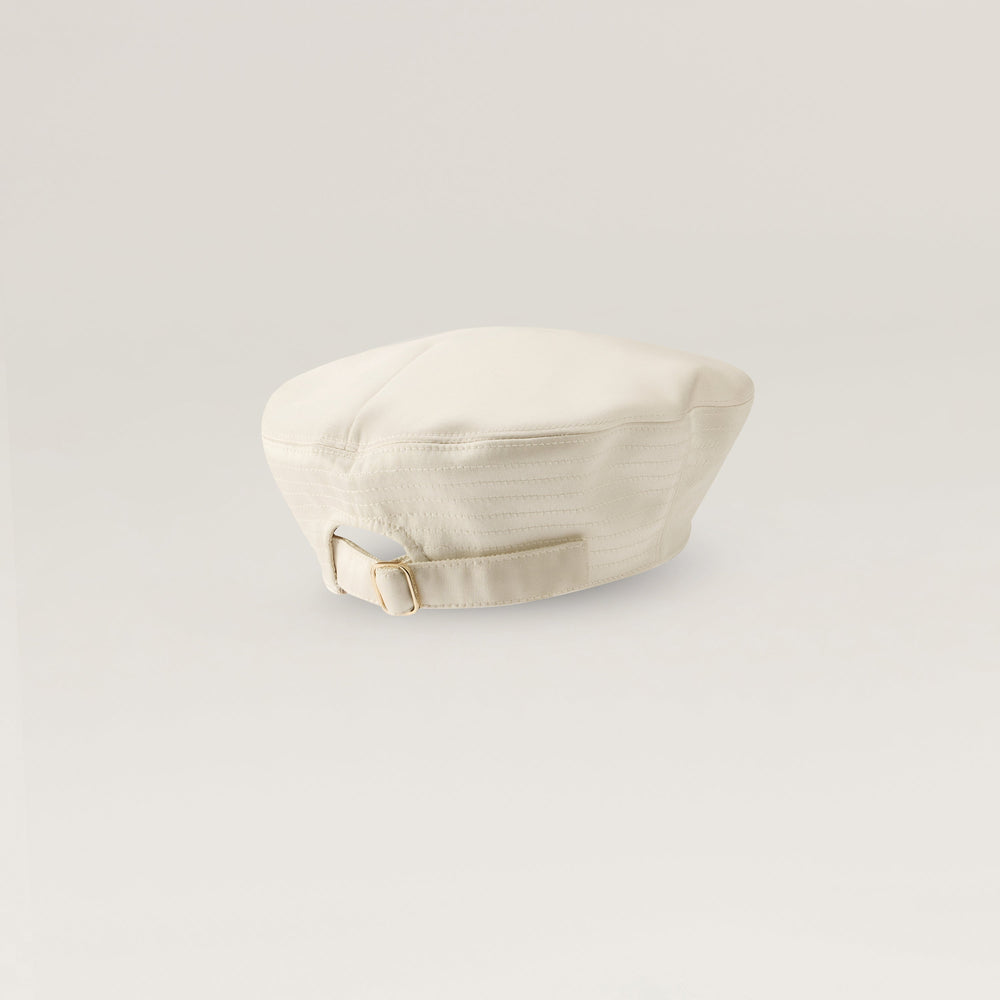 Niran Satin Beret - Cream | Helen Kaminski US