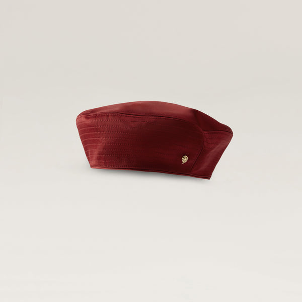 Niran Satin Beret - Raspberry | Helen Kaminski US