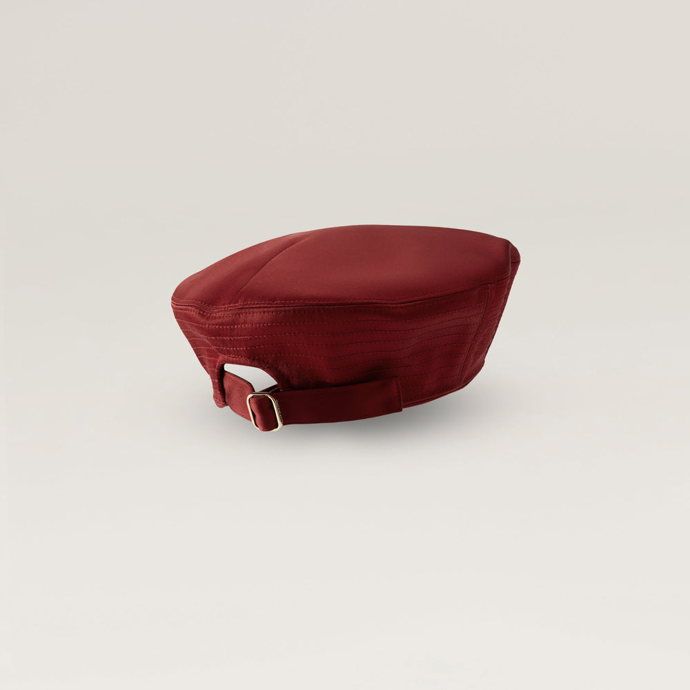Niran Satin Beret - Raspberry | Helen Kaminski US