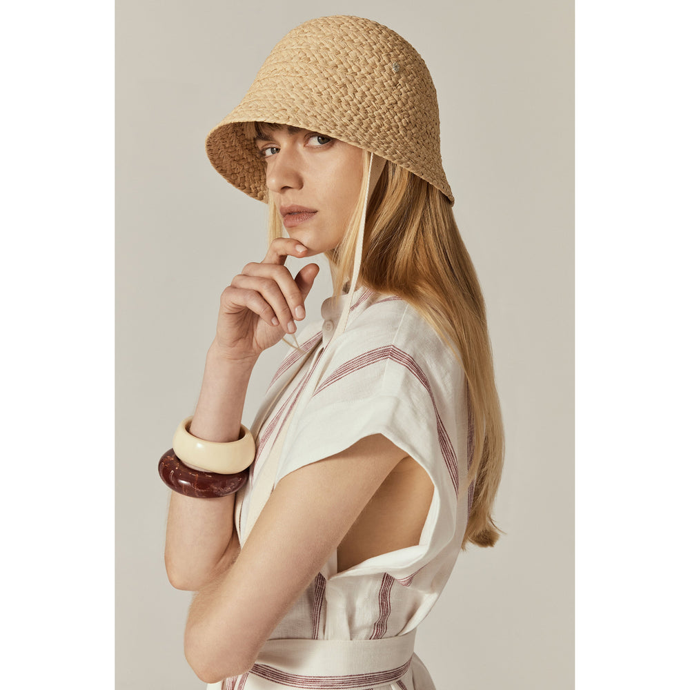 Passara Raffia Braid Cloche - Natural/Cream - Raffia Hat | Helen