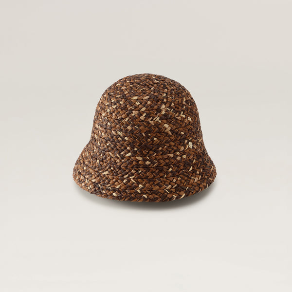 Passara Raffia Braid Cloche - Nutshell Multi/Black | Helen Kaminski US