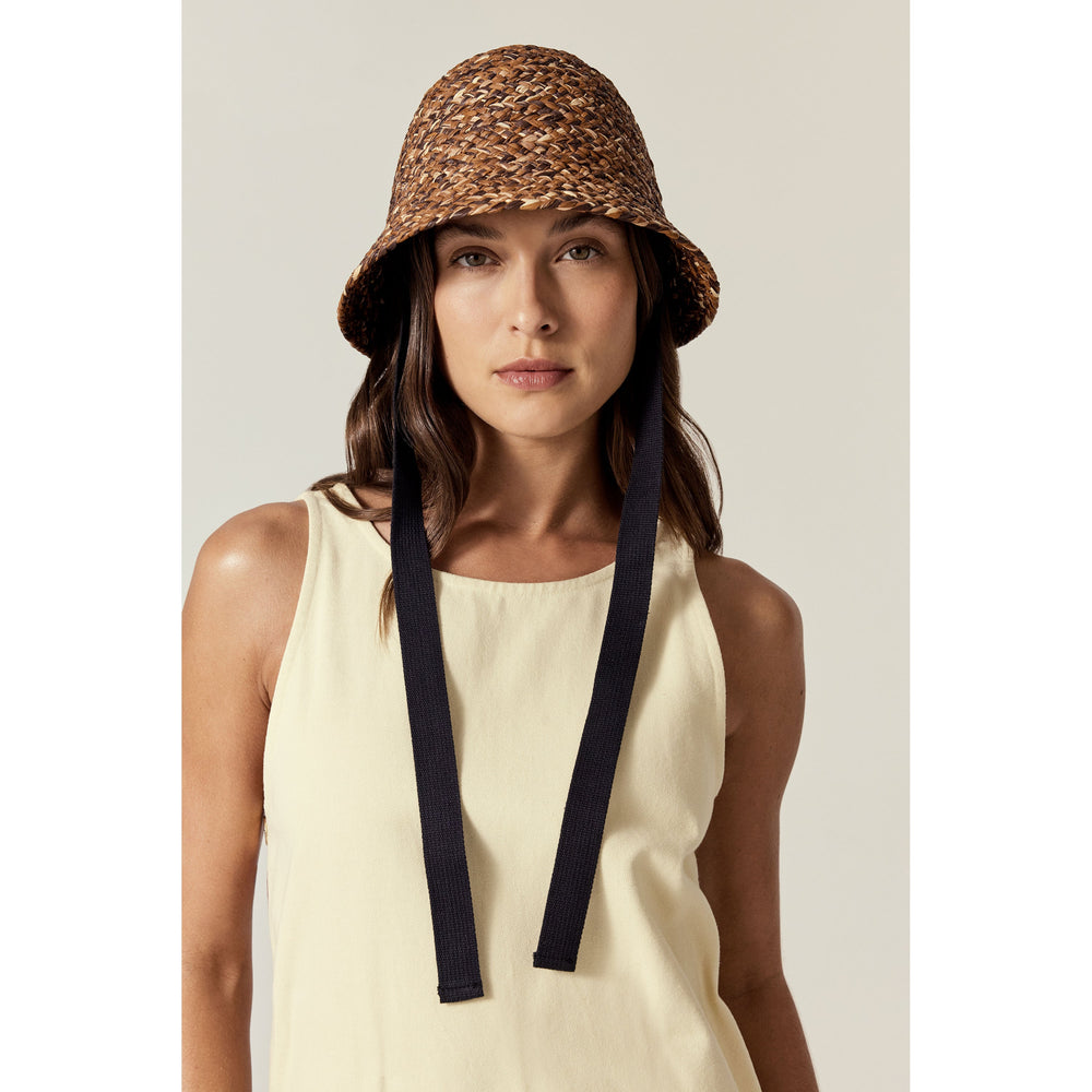Passara Raffia Braid Cloche - Nutshell Multi/Black | Helen Kaminski US