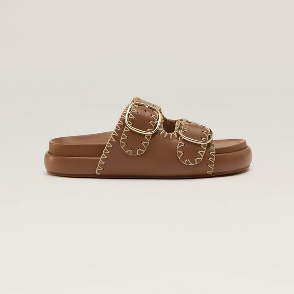 Quinn Leather Slide - Cotto/Natural | Helen Kaminski US