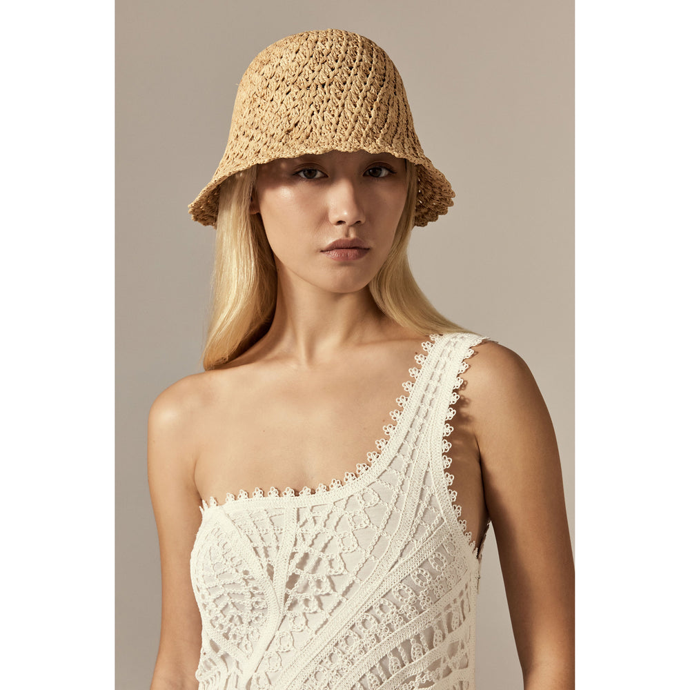 Rio Raffia Crochet Cloche Hat - Natural | Helen Kaminski US