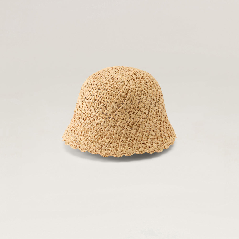 Rio Raffia Crochet Cloche Hat - Natural | Helen Kaminski US