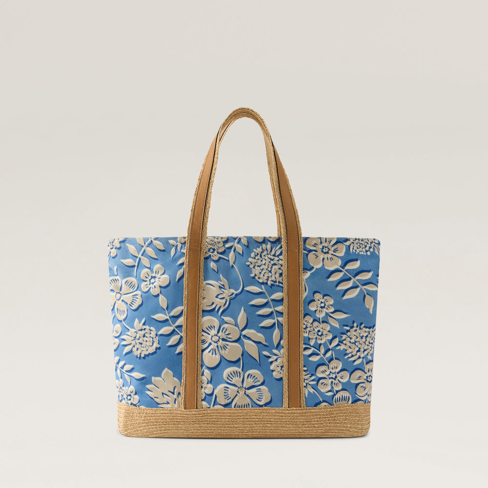 Shani Raffia Braid Tote - Lake - Large Tote Bag | Helen Kaminski US