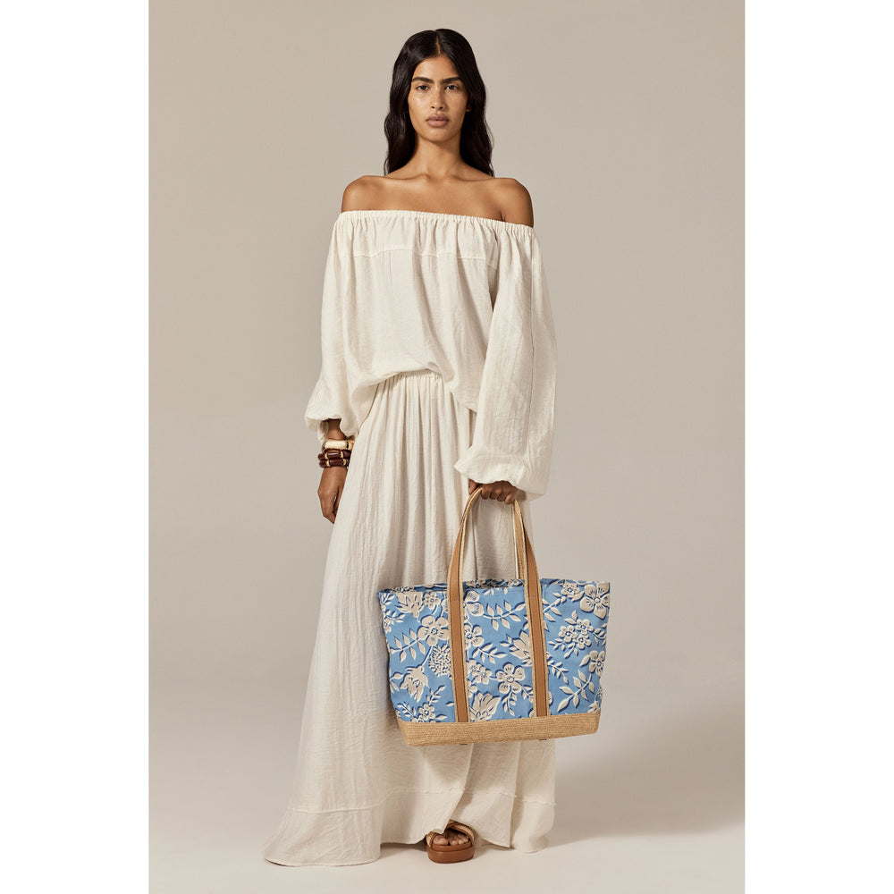 Shani Raffia Braid Tote - Lake - Large Tote Bag | Helen Kaminski US