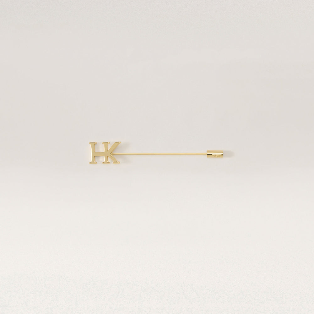 Signature HK Logo Hat Pin - Light Gold | Helen Kaminski US