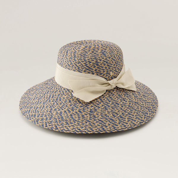 Tilly Raffia Braid Sun Hat - Lapis Melange/Cream | Helen Kaminski US
