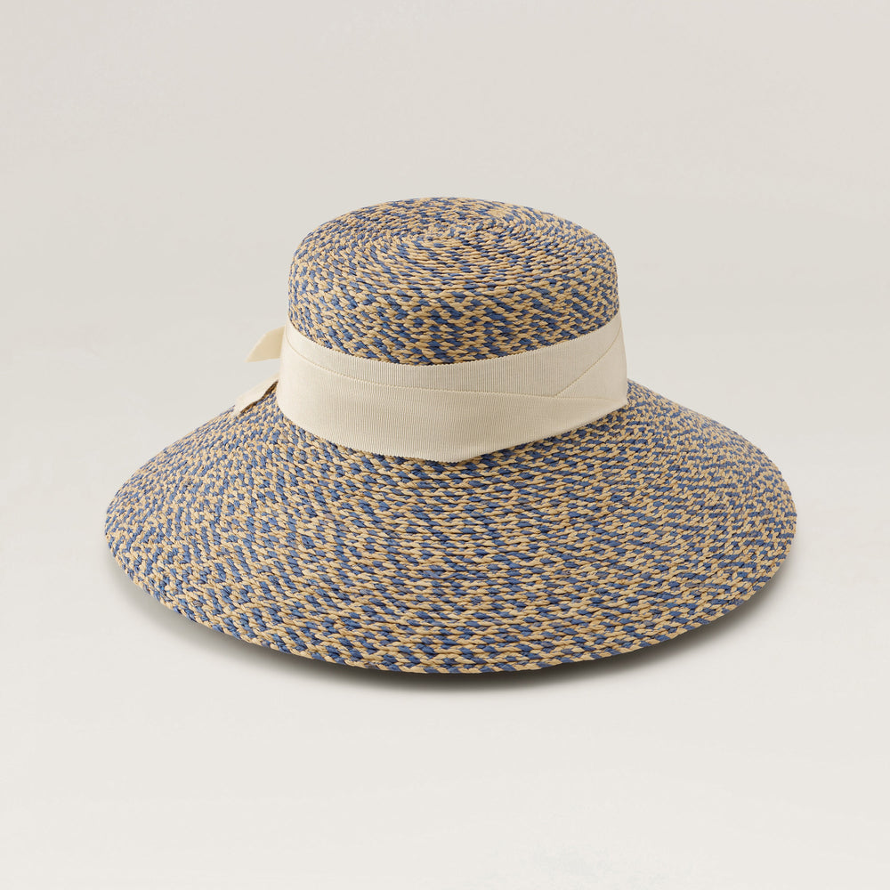 Tilly Raffia Braid Sun Hat - Lapis Melange/Cream | Helen Kaminski US