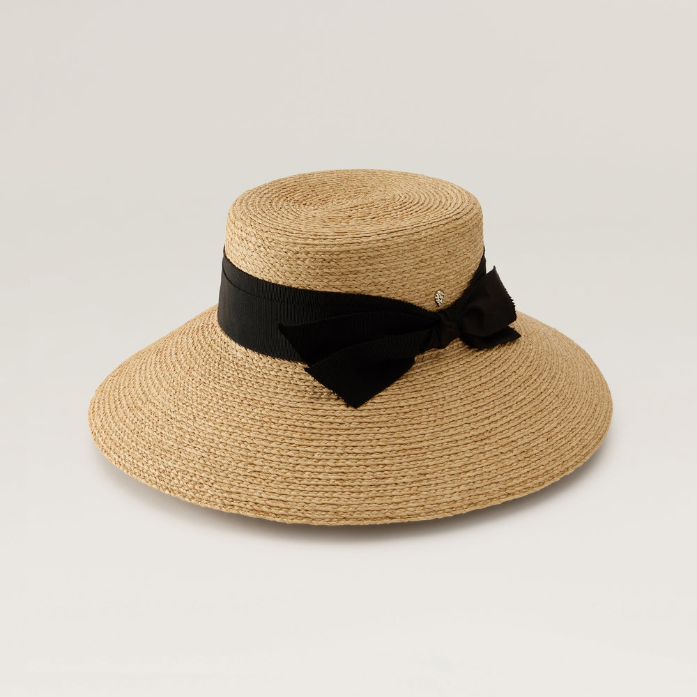 Tilly Raffia Braid Sun Hat - Natural/Black | Helen Kaminski US