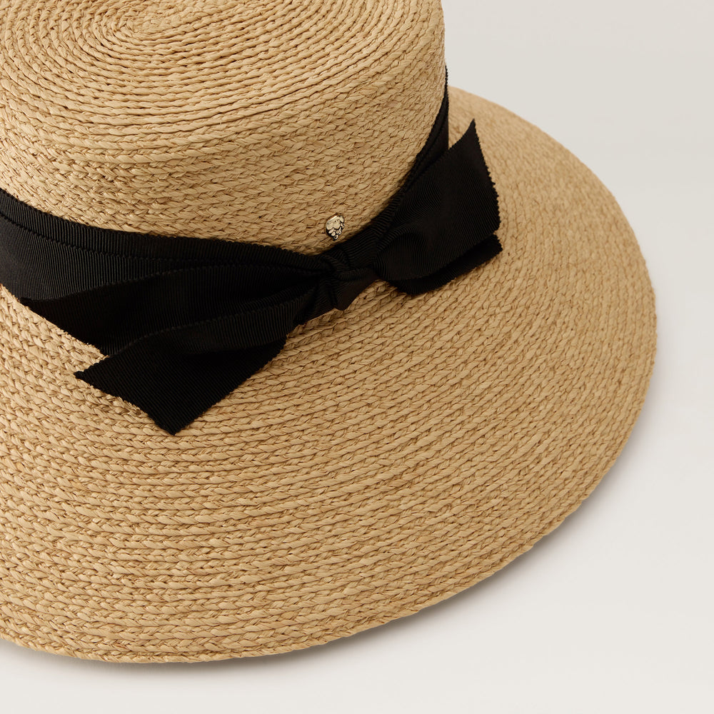 Tilly Raffia Braid Sun Hat - Natural/Black | Helen Kaminski US