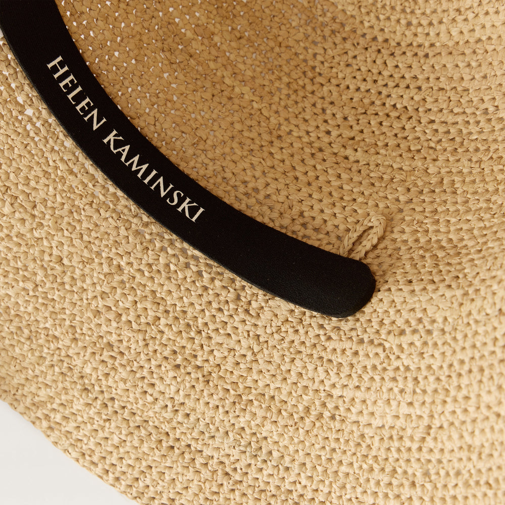 Villa 9 Raffia Crochet Cloche Hat - Natural/Lapis | Helen Kaminski US