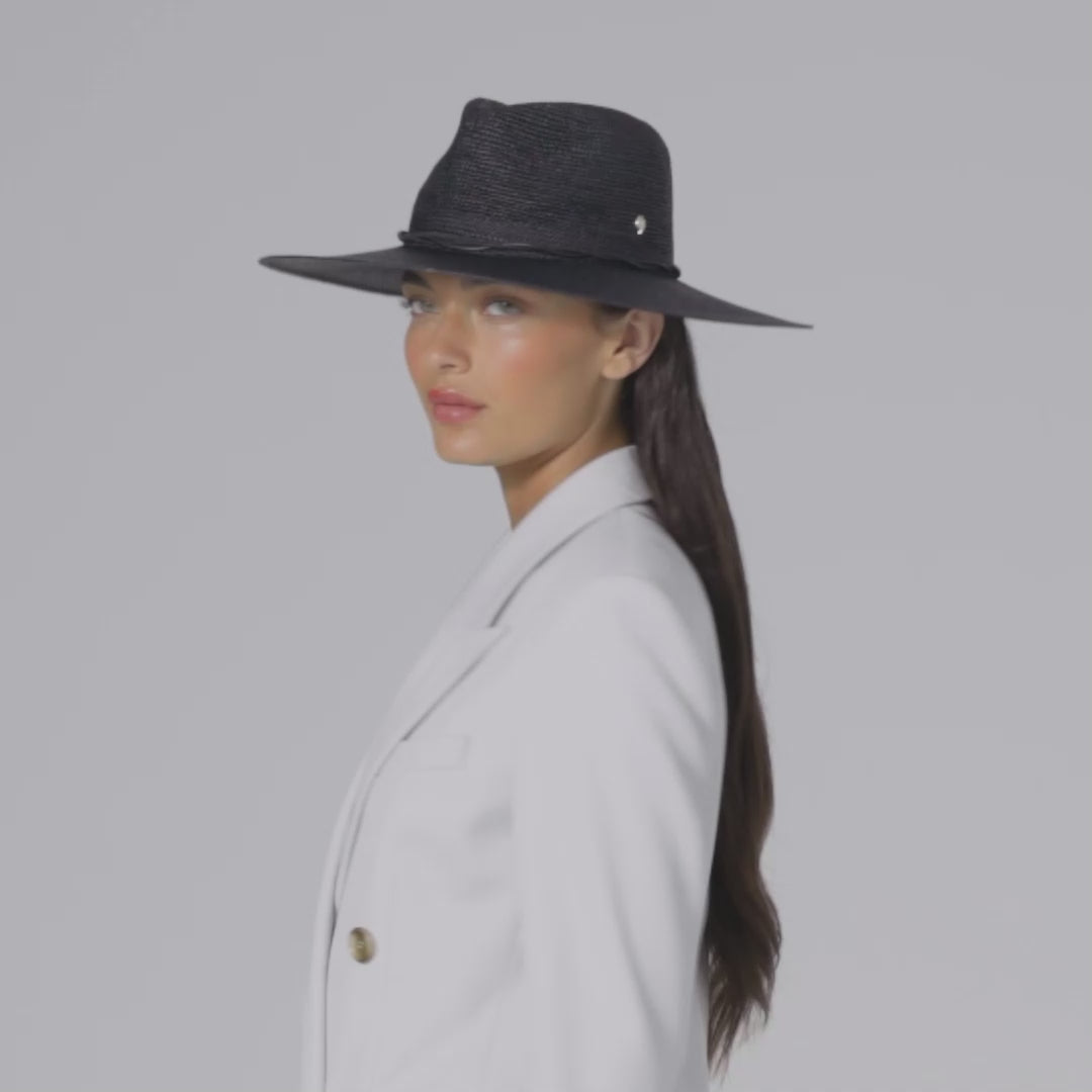 【HELEN KAMINSKI】大人の上品ハット Ishtar Ishtar Soft Crown Fedora Charcoal - Helen Kaminski US