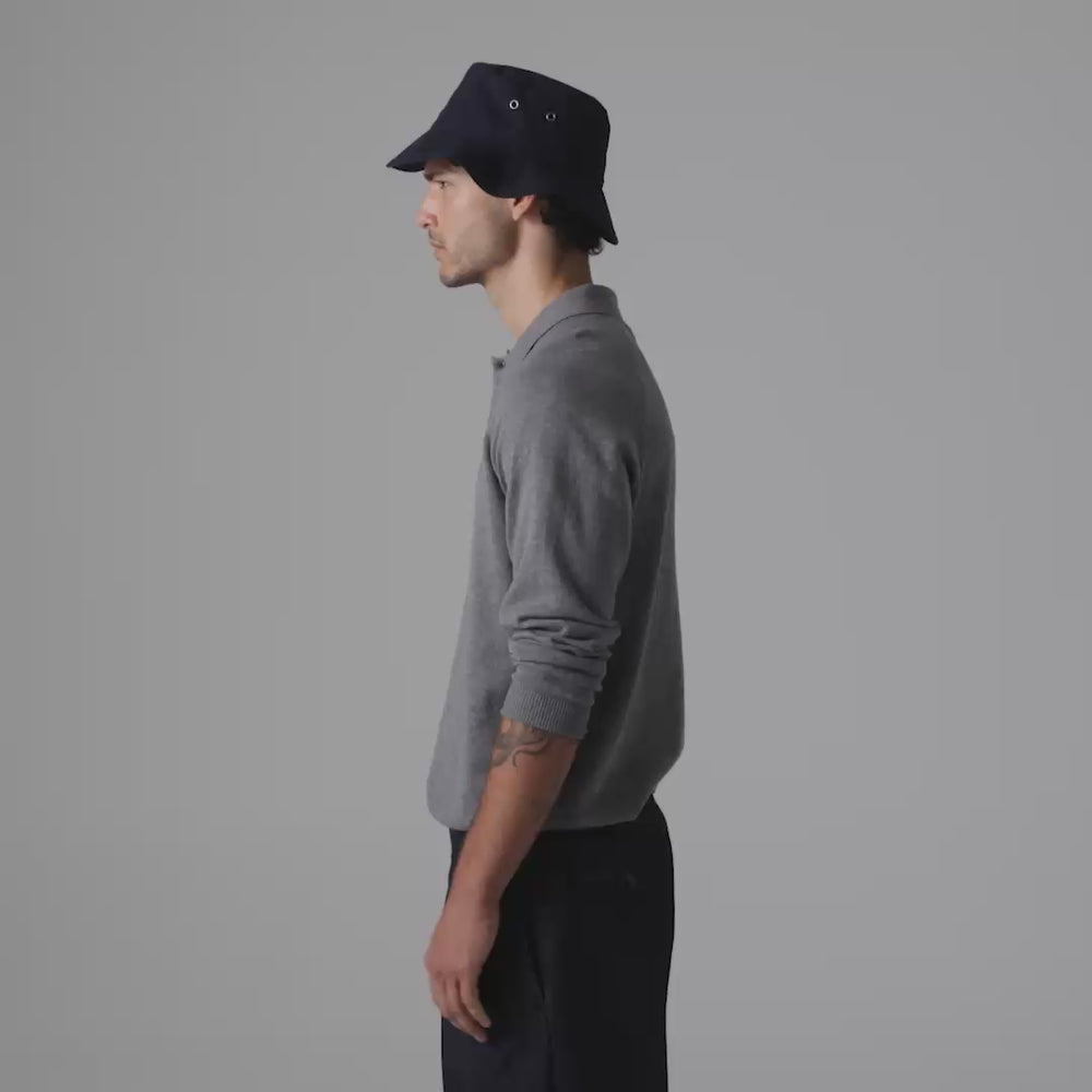 HELEN KAMINSKI. ネイビー コットン バケットハット Jett Cotton Bucket - Navy | Helen Kaminski US