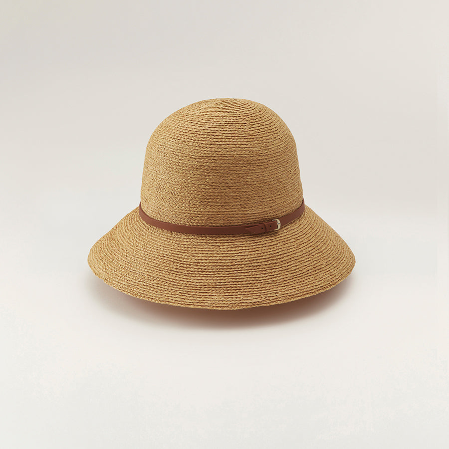 Besa 9 Raffia Braid Packable Cloche