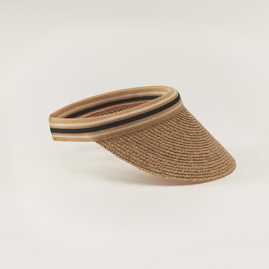 NWT - Helen Kaminski Bianca Visor - Capri w/ Nougat Stirpe? Buy Bianca - Natural Nougat Stripe - Helen Kaminski main image 3