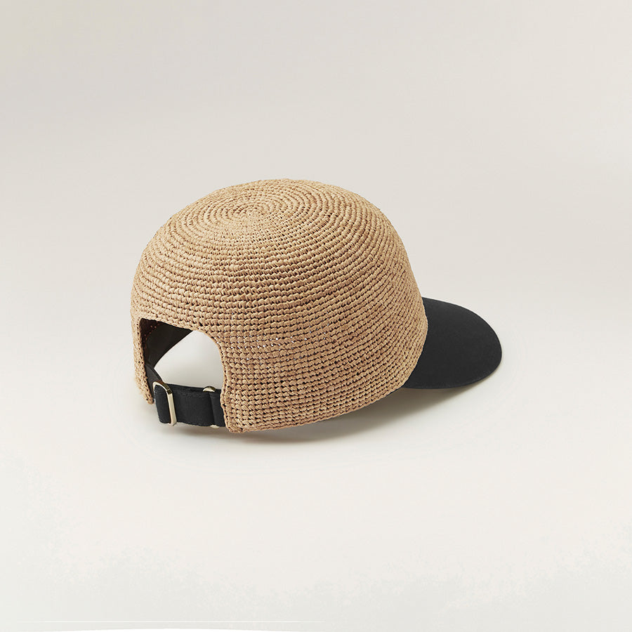 Shop the Vivette Classic Baseball Cap in Natural/Black | Helen