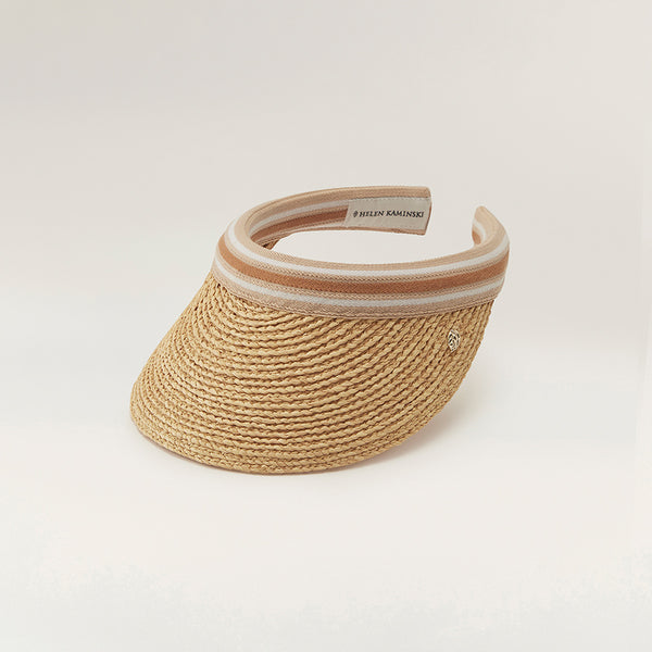 Marina | Natural Stripe Visor Hat | Helen Kaminski